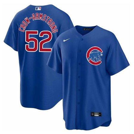 Youth Chicago Cubs #4 Pete Crow-Armstrong Blue 2024 Cool Base Stitched Baseball Jersey